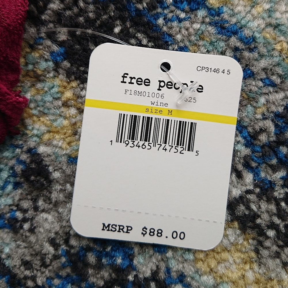 NWT Free People Adella Slip Wine Deep Red S M L - Picture 12 of 12